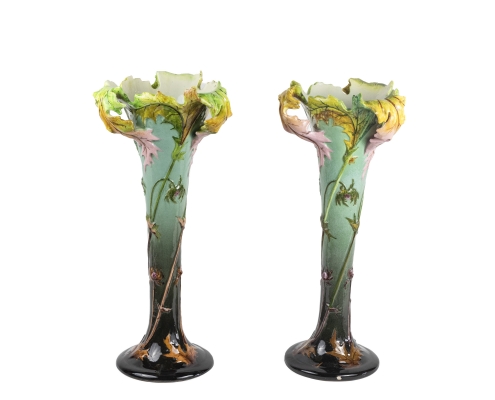 Paire de vases en céramique signée Jérôme Massier
