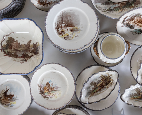 Choisy-le-Roi, Service de 200 pièces, motif du Hameau de la Reine Marie-Antoinette, XIXe en porcelaine, France (4)